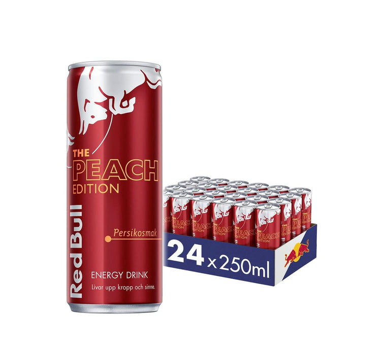 Red Bull Energy Drink 0,25l  (Peach Edition Pfirsich inkl. 6,00 Pfand, 24x250ml)